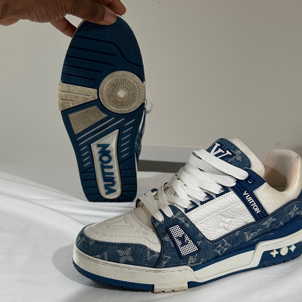 Louis Vuitton Denim and White Casual Sneakers - Picture 4 of 4